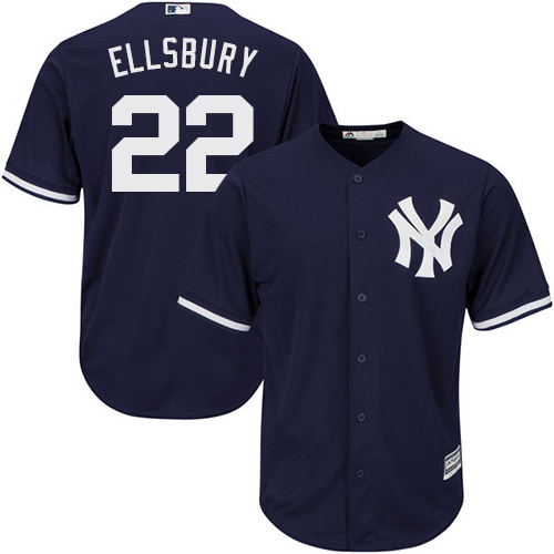 Yankees #22 Jacoby Ellsbury Navy blue Cool Base Stitched Youth MLB Jersey